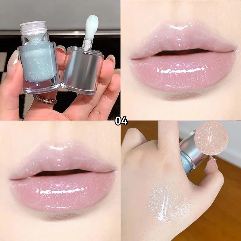 Hydrating Crystal Mirror Lip Gloss for Long-Lasting Shine - 24