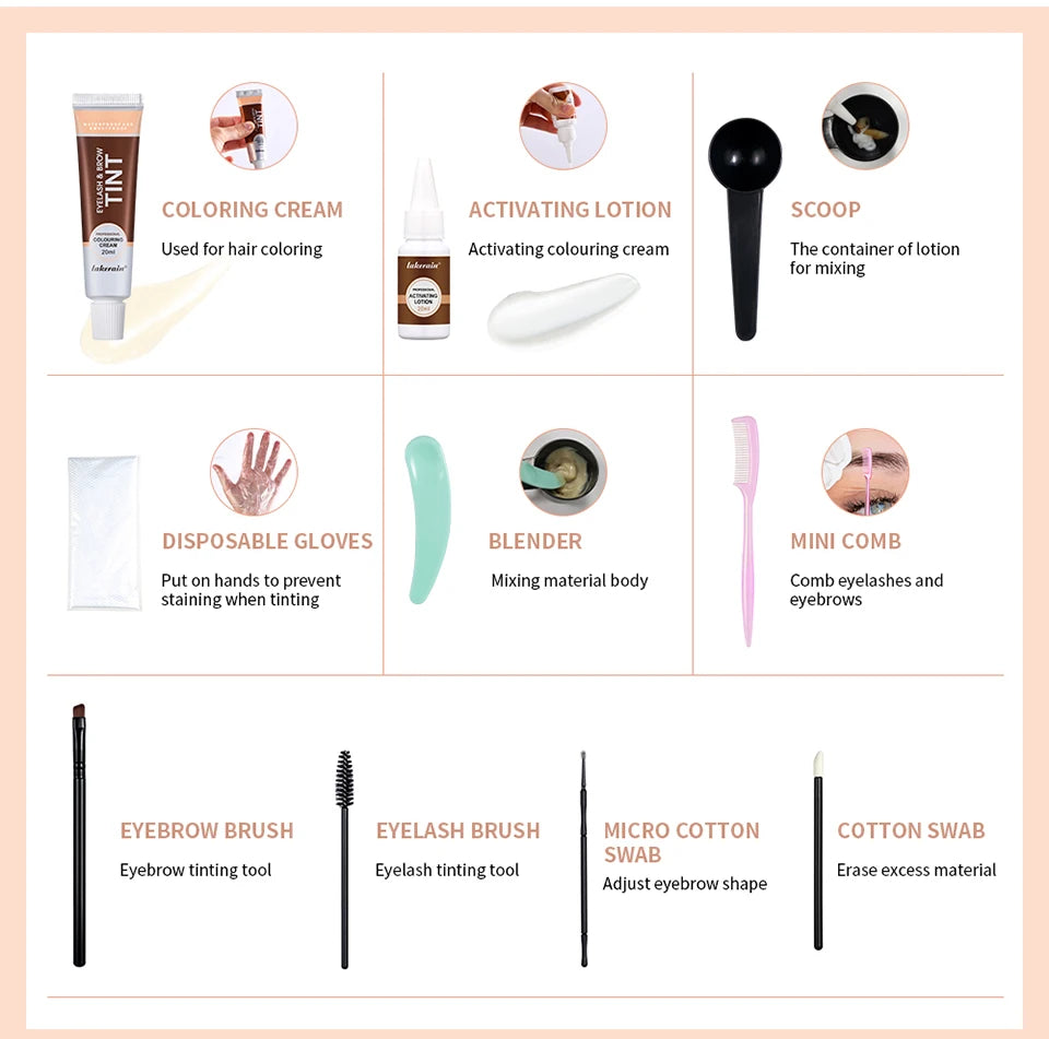 Professional Eyelash and Eyebrow Tinting Kit for Natural Definition - 14