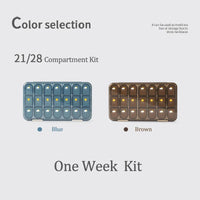 7-Day Portable Weekly Pill Organizer and Medication Dispenser