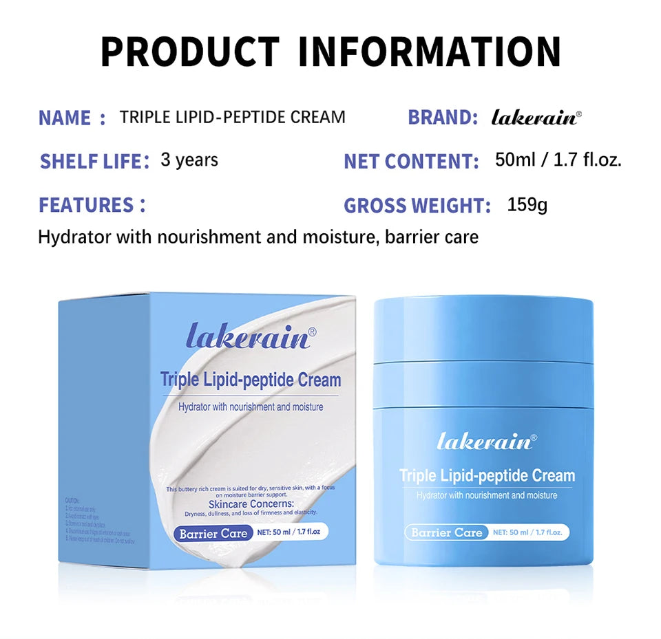 Triple Lipid Peptide Moisturizing Cream for Dry Sensitive Skin - 18