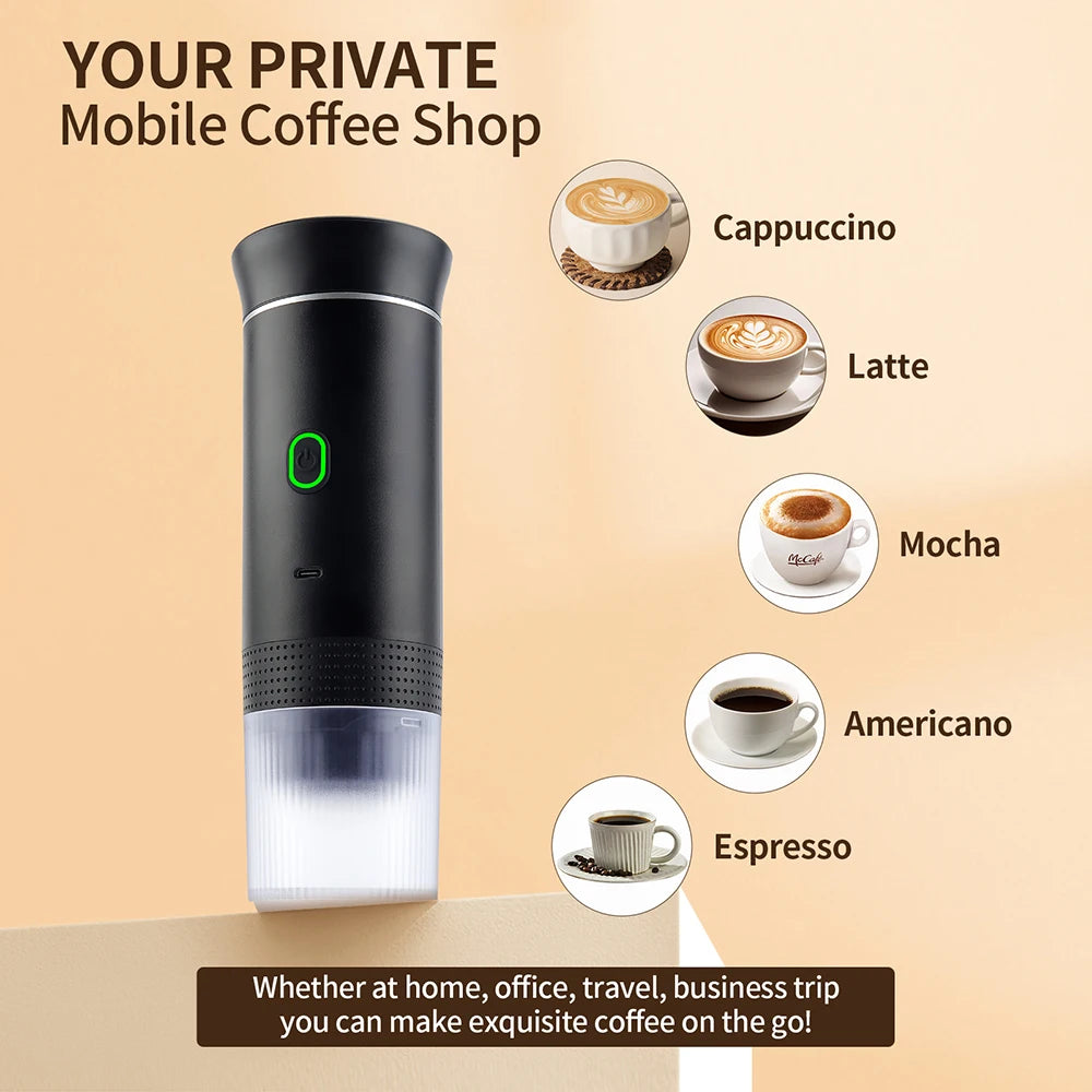 Portable 3-in-1 Wireless Espresso Coffee Maker - 3