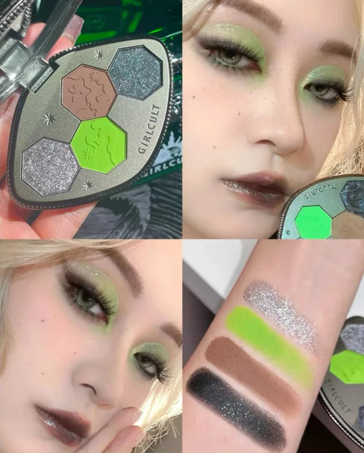 4-Color Chameleon Shimmer Eye Shadow Palette - 22