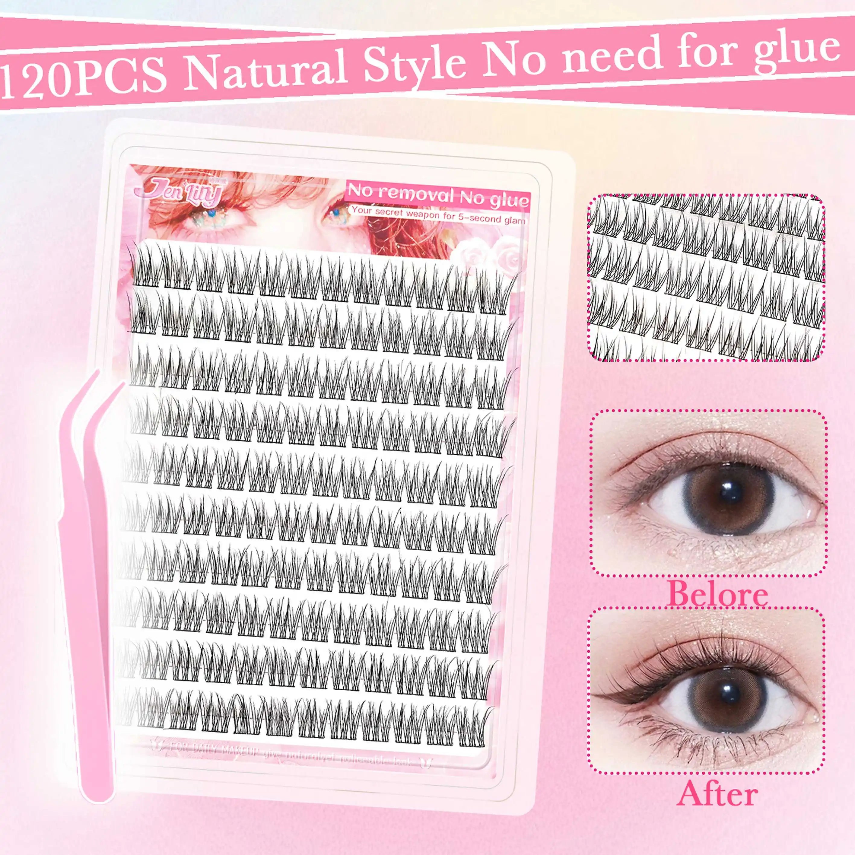 Glue-Free Manga Style DIY Eyelash Extension Kit - 2