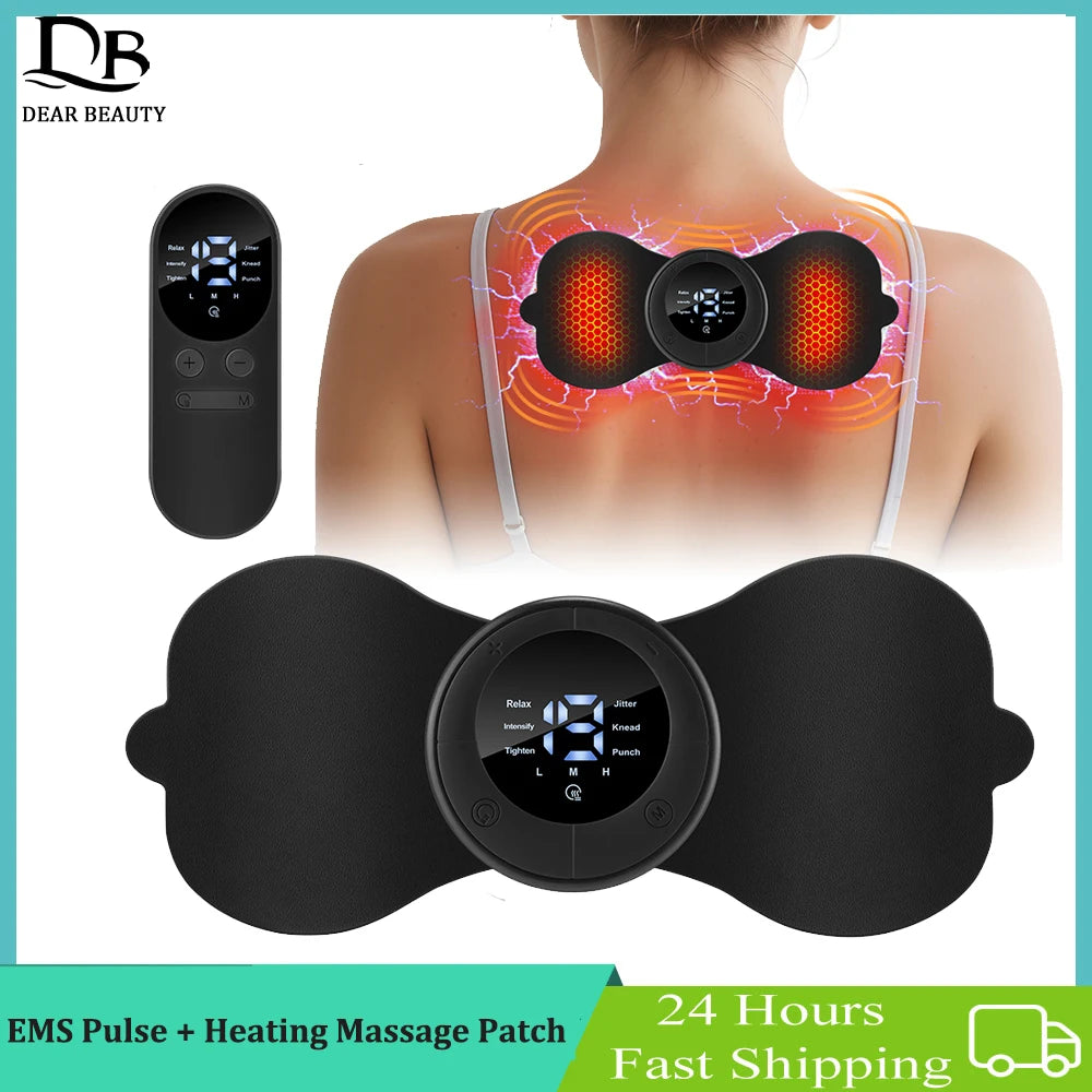 Wireless EMS Heating Pulse Massager for Neck and Back Pain