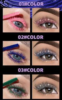 2-in-1 Glitter and Colored Mascara for Bold Eyelashes