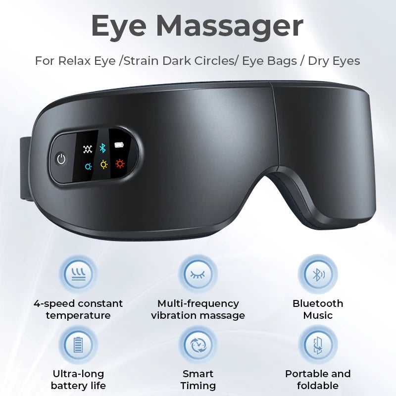 Smart Heated Eye Massager for Fatigue and Sleep Relief - 5
