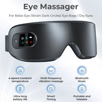 Smart Heated Eye Massager for Fatigue and Sleep Relief