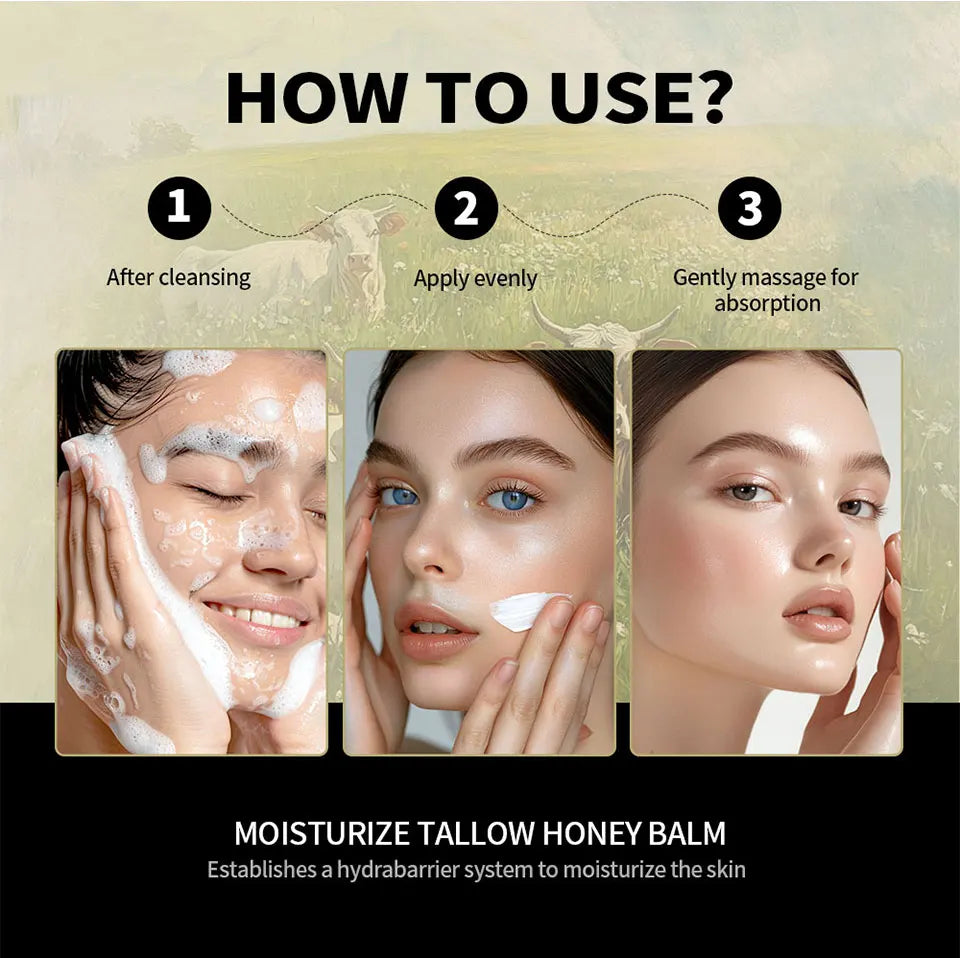 Moisturizing Beef Tallow Honey Balm for Dry Skin - 14