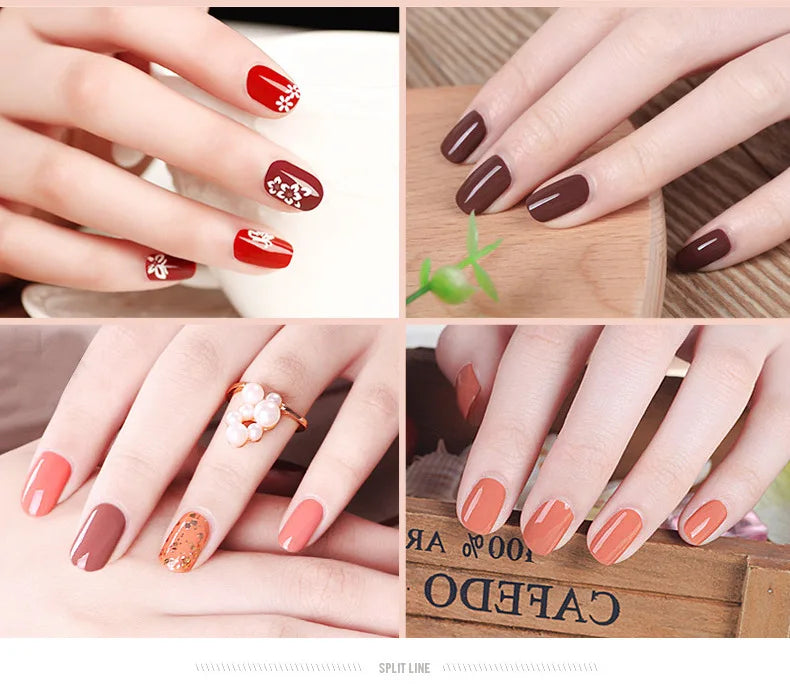 10-Piece Quick-Dry Peelable Nail Polish Set - 10