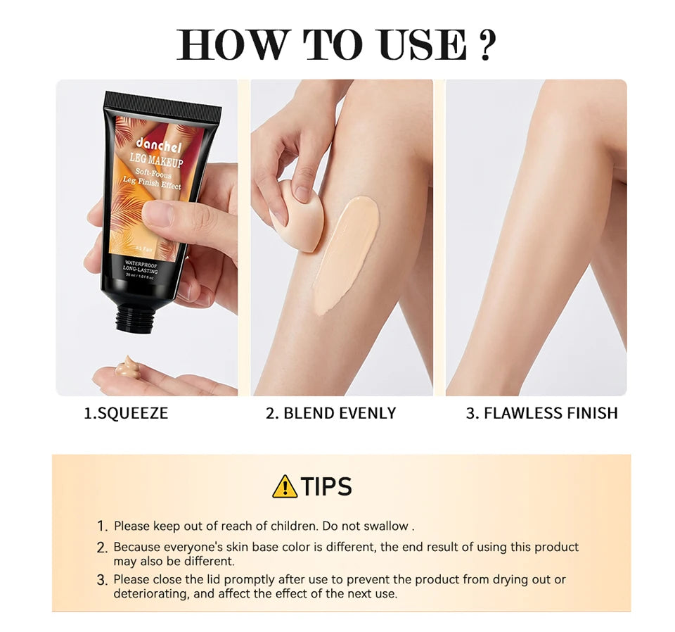 Waterproof Leg Foundation for Flawless Even Skin - 15