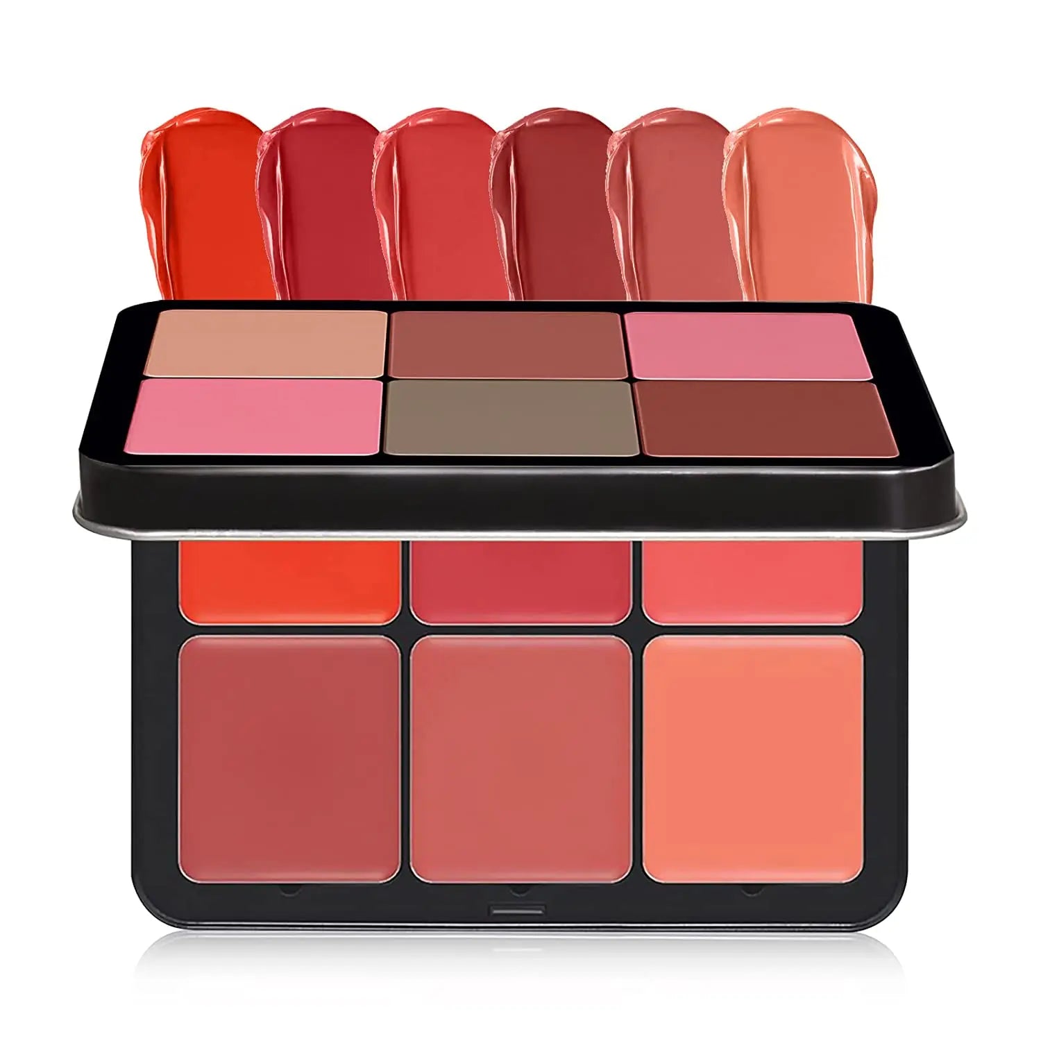 12-Color Creamy Blush and Contour Palette - 6