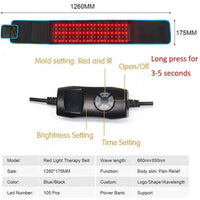 Red and Infrared Light Therapy Belt for Pain Relief