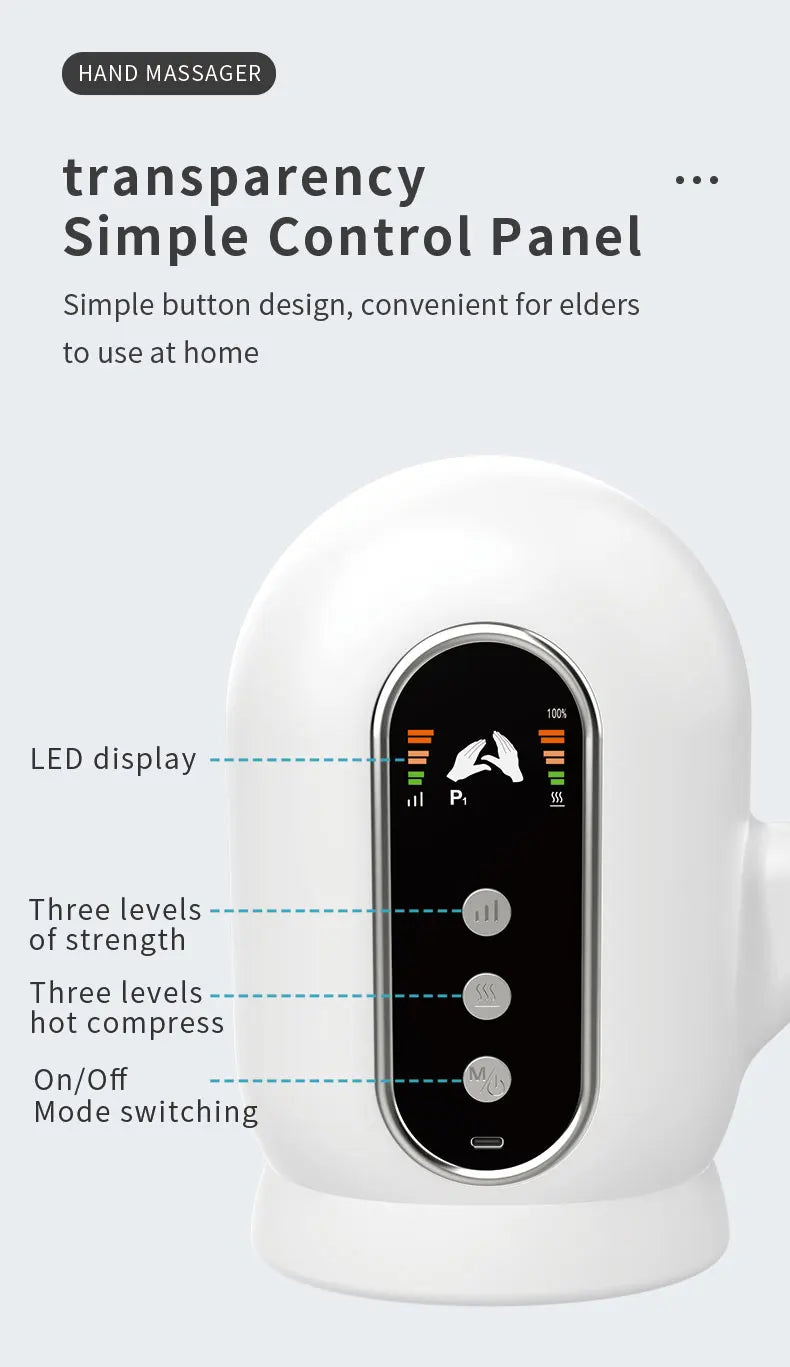 Electric Heated Hand Massager with Air Compression - 13