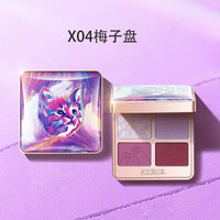 4-Color Matte and Shimmer Eyeshadow Palette