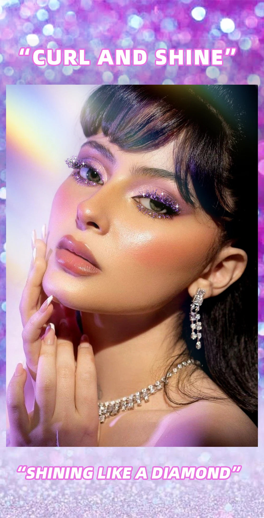 Diamond Glitter Mascara for Volumizing and Curling Lashes - 8