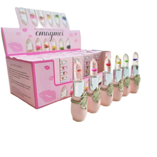 24-Piece Color-Changing Flower Jelly Lipstick Set