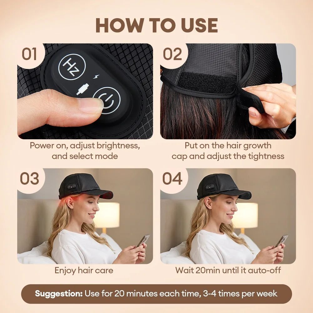 Red Light Therapy Hair Regrowth Cap - 16