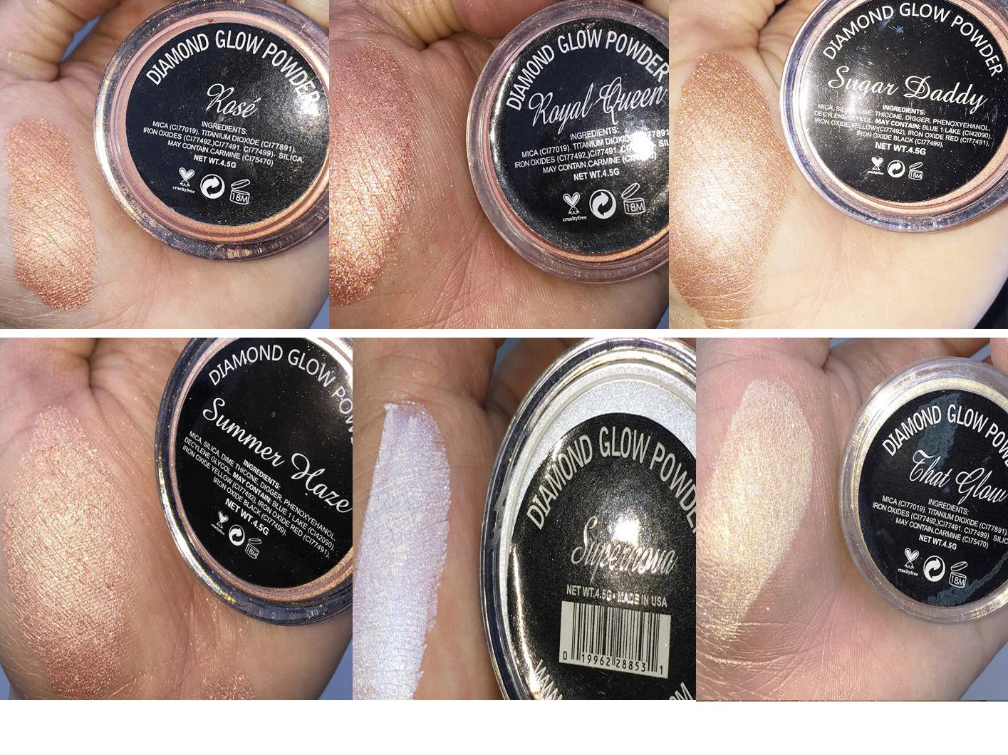 Diamond Glow Shimmer Highlighter Loose Powder - 11