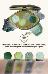 4-Color Chameleon Shimmer Eyeshadow Palette