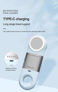 Hot and Cold Facial Cleansing Brush with Heated Massage