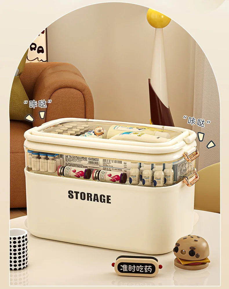 Portable Multi-Layer Family First Aid Organizer - 11