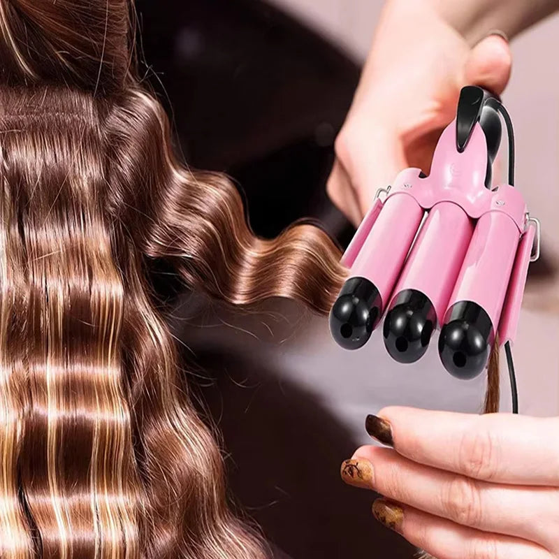 3-Barrel Professional Hair Waver for Beachy Waves - 3