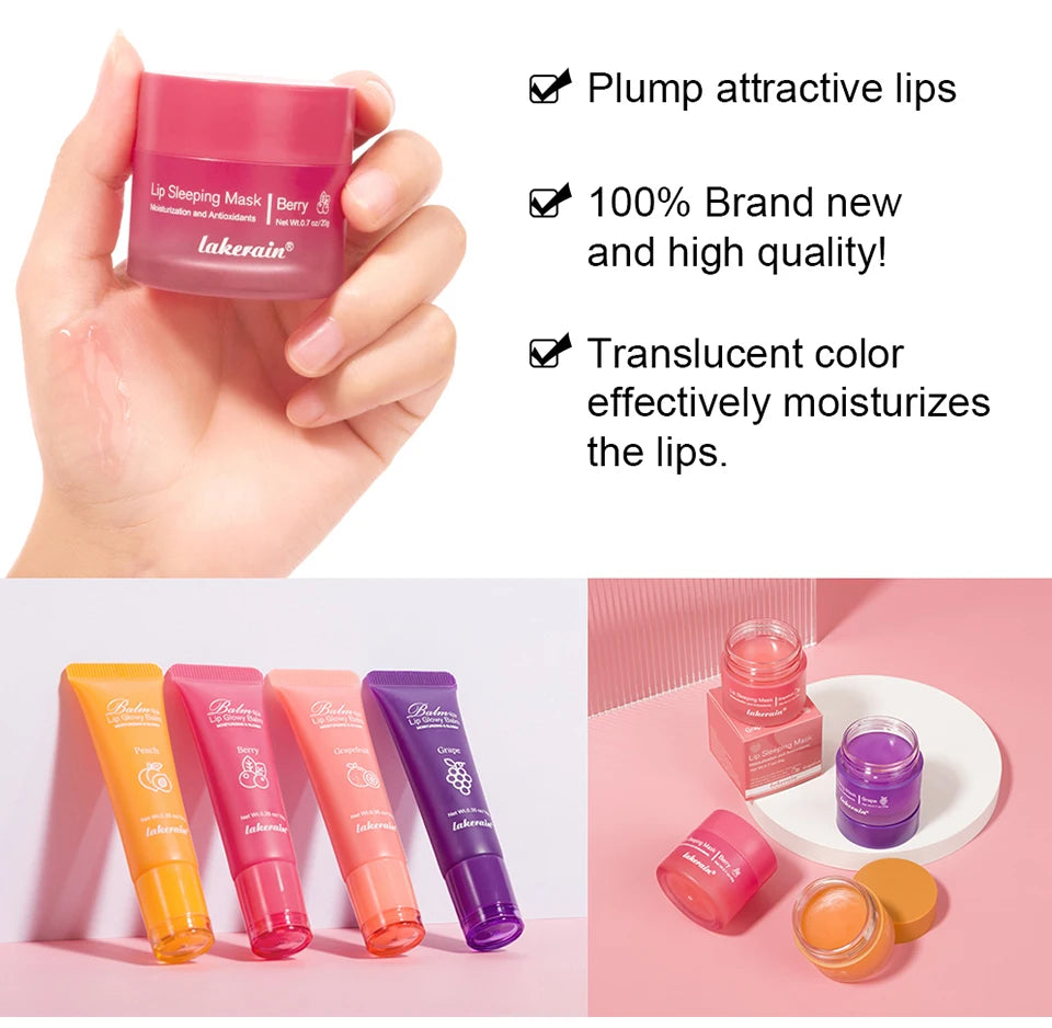 Moisturizing Lip Balm and Sleeping Mask Set for Hydrated Lips - 8