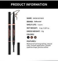 Waterproof 2-in-1 Triangle Tip Eyebrow Pencil