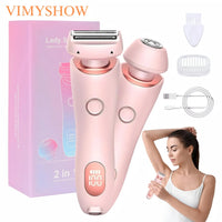 2-in-1 Painless Electric Body and Facial Hair Remover