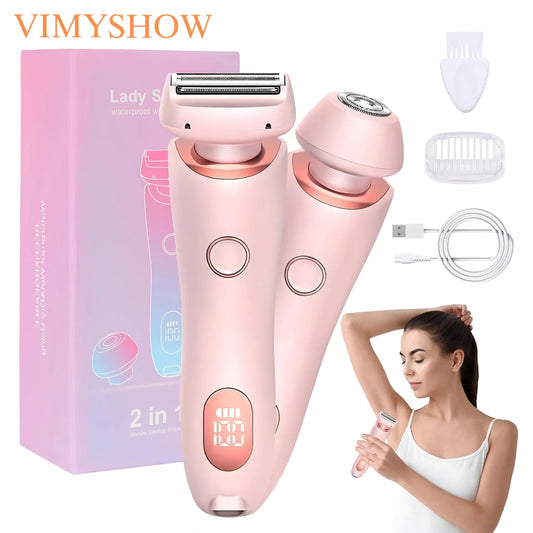 2-in-1 Painless Electric Body and Facial Hair Remover