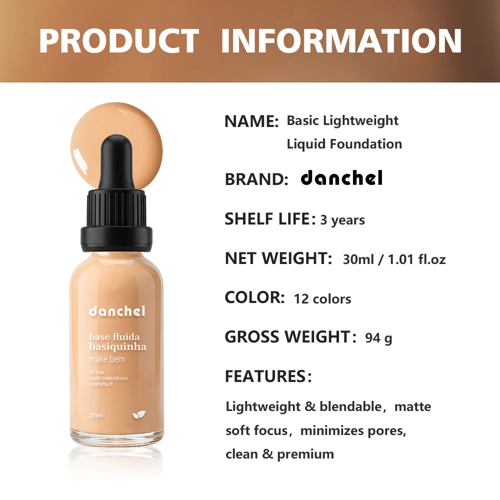 Matte Lightweight Liquid Foundation for Flawless Poreless Skin - 17