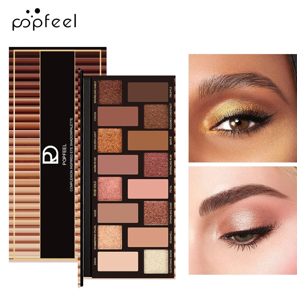 16-Color Waterproof Shimmer and Matte Eyeshadow Palette - 5