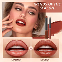 Matte Lipstick and Lip Liner Duo Set