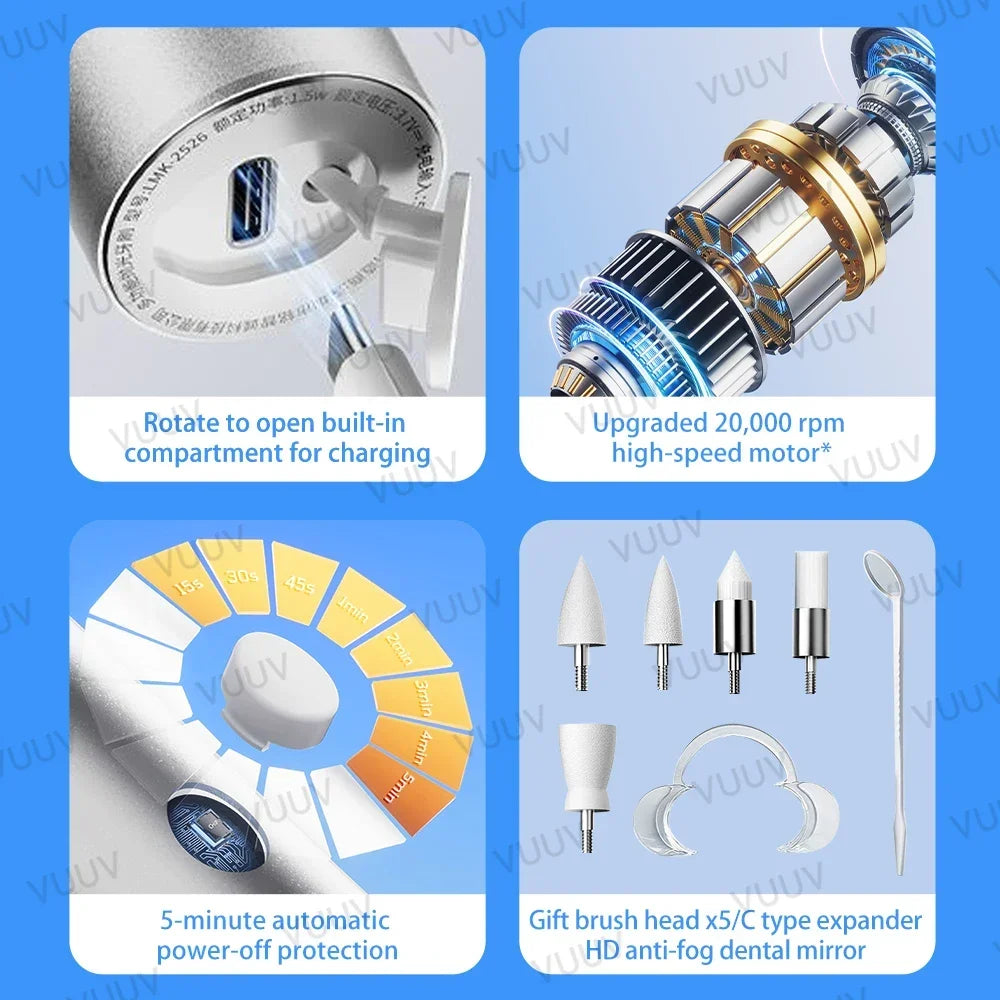 Electric Teeth Polishing and Stain Removal Kit - 13