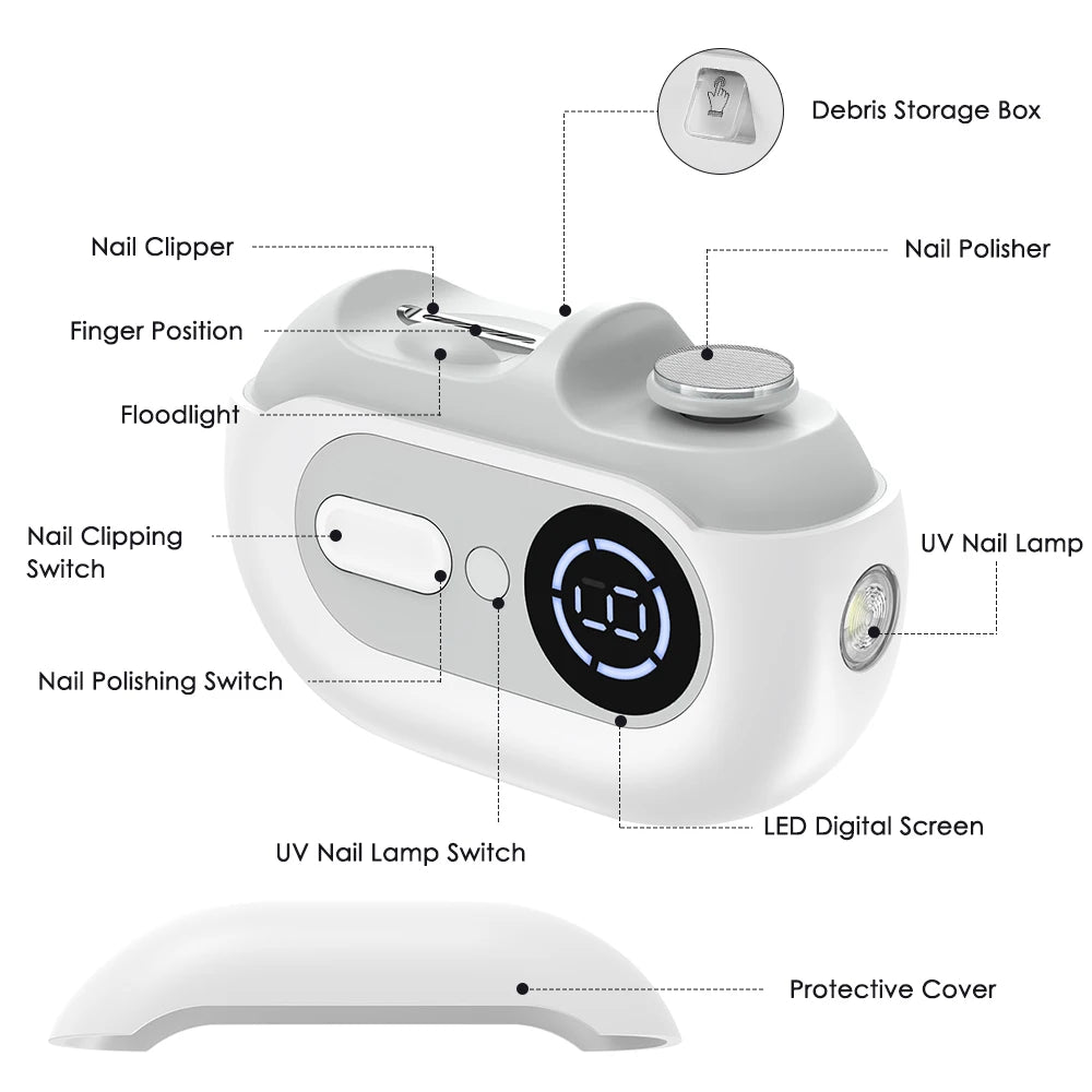 4-in-1 Automatic Electric Nail Trimmer and Manicure Tool - 9