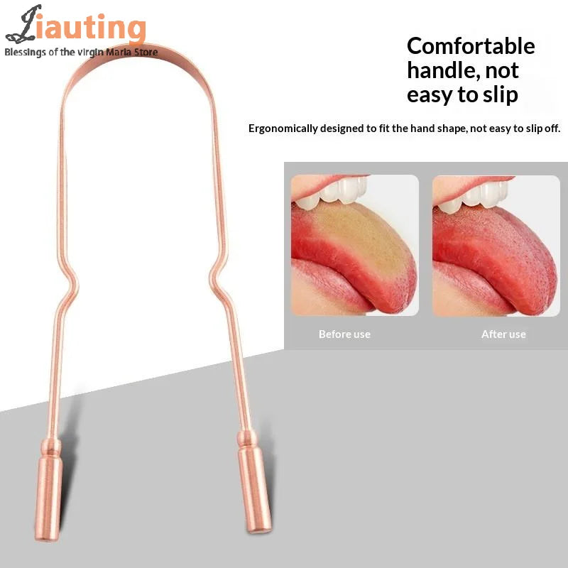 Professional Metal Tongue Scraper for Fresh Breath - 4