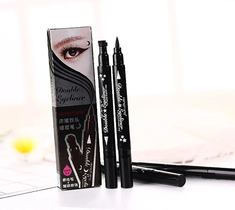 Double-Ended Waterproof Eyeliner with Decorative Stamp - 16