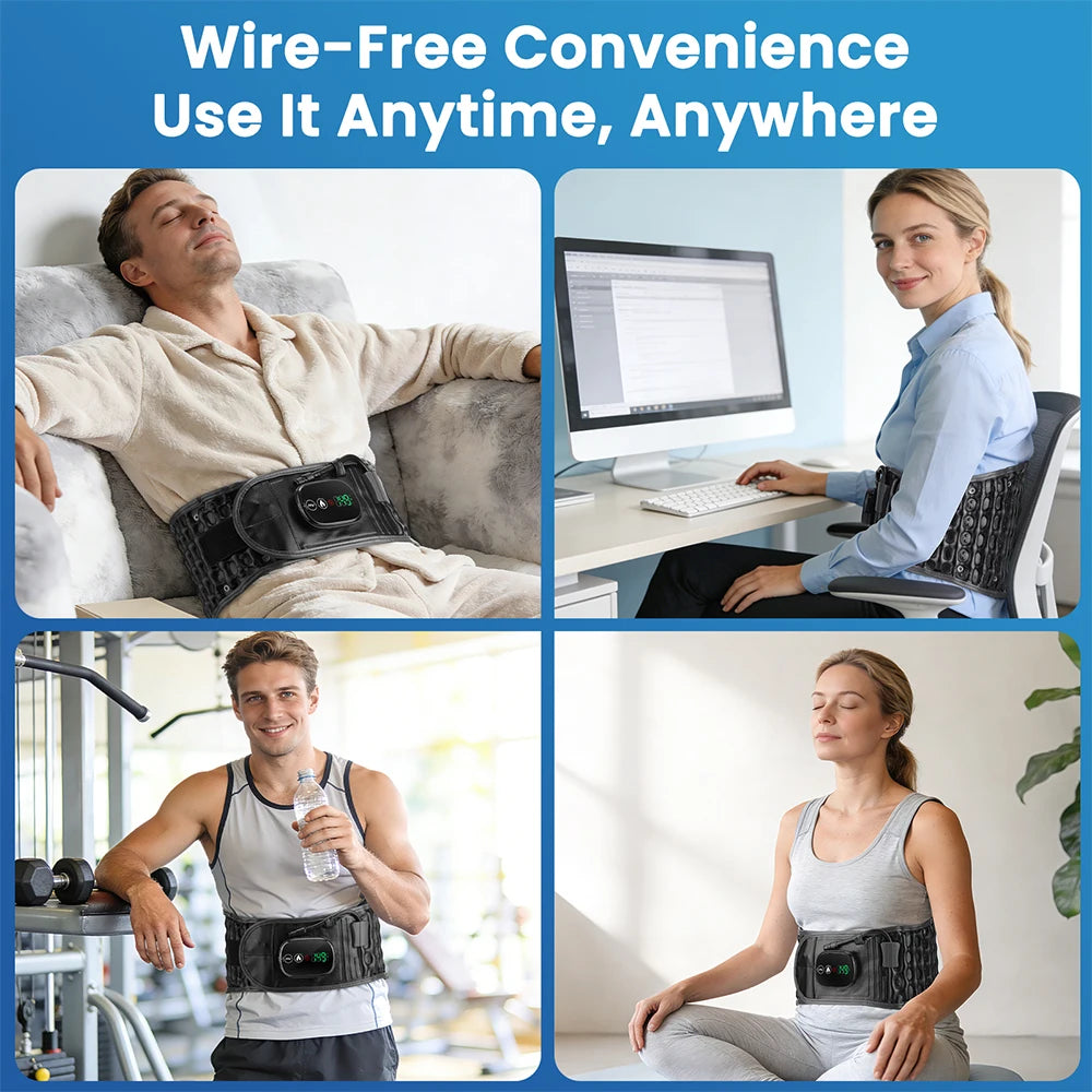 Heated Inflatable Lumbar Support Belt for Back Pain Relief - 10