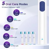 Rechargeable Rotary Electric Toothbrush with 4 Heads