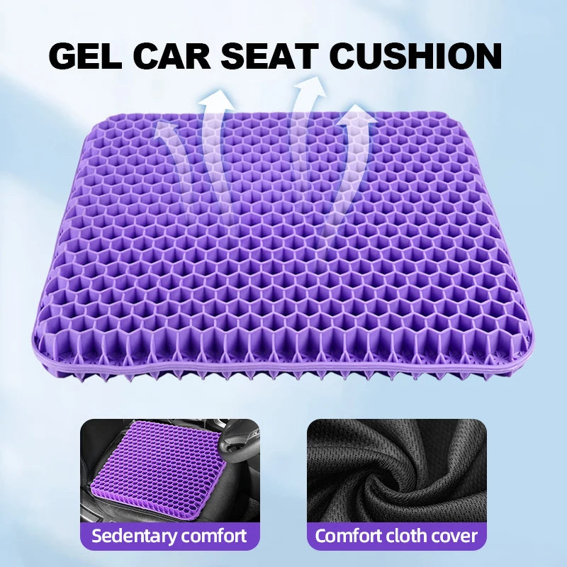 Breathable Honeycomb Gel Seat Cushion for Pain Relief
