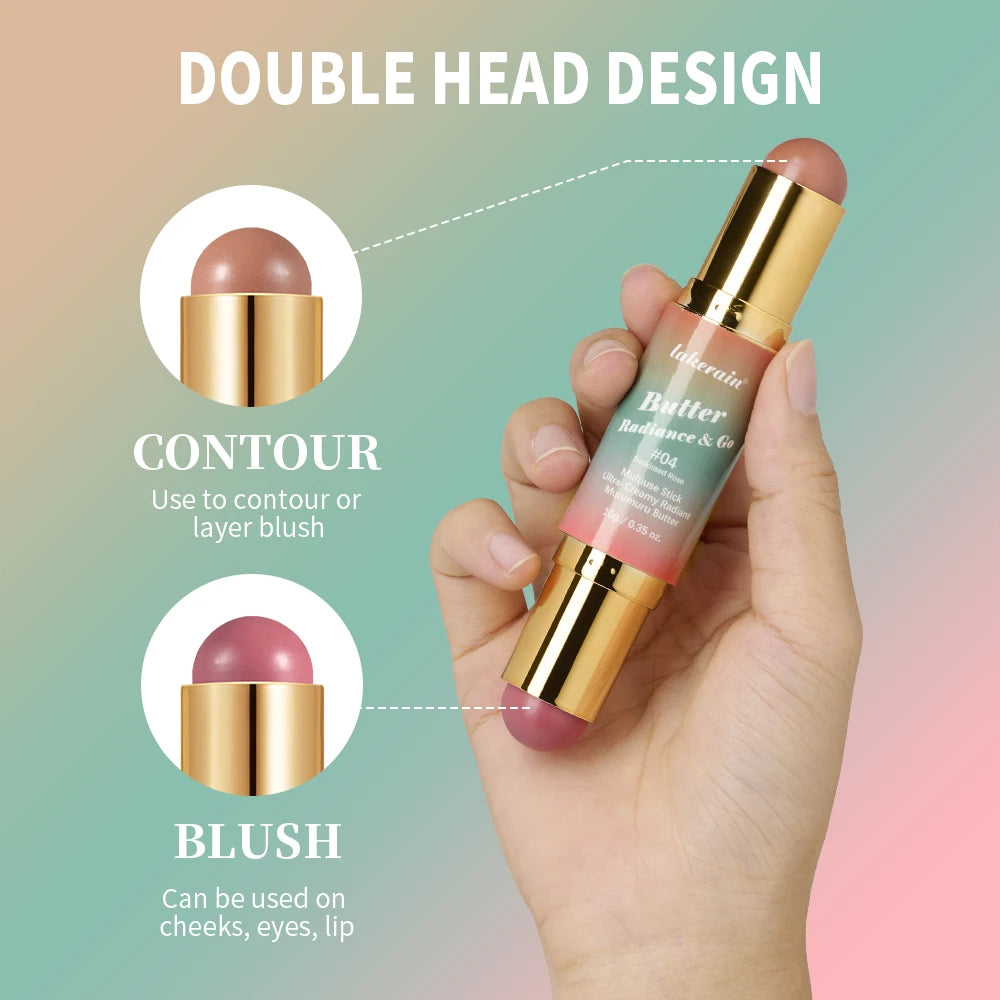 2-in-1 Dual-Ended Bronzer and Blush Makeup Stick - 5