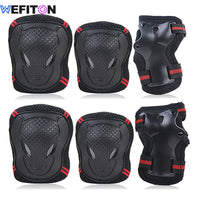 6-Piece Protective Knee, Elbow, and Wrist Pad Set for Kids