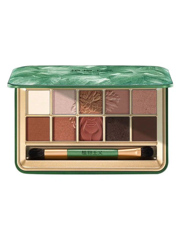 10-Color Waterproof Shimmer and Matte Eyeshadow Palette - 21