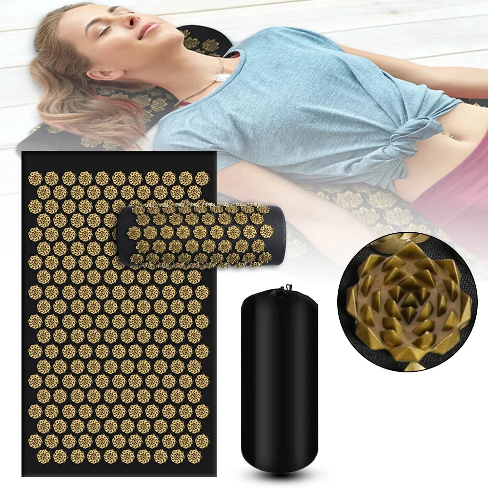 Acupressure Massage Mat and Pillow Set for Pain Relief - 1