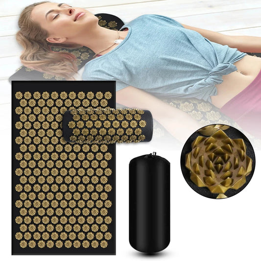 Acupressure Massage Mat and Pillow Set for Pain Relief