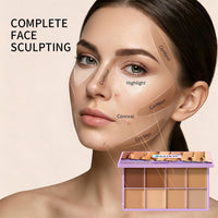 8-Shade Matte Cream Concealer Palette for Full Face Coverage