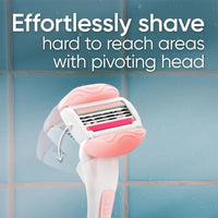 Smooth Glide Women’s Shaving Razor with Moisturizing Gel Bars