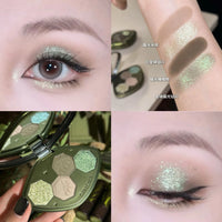 4-Color Chameleon Shimmer Eyeshadow Palette