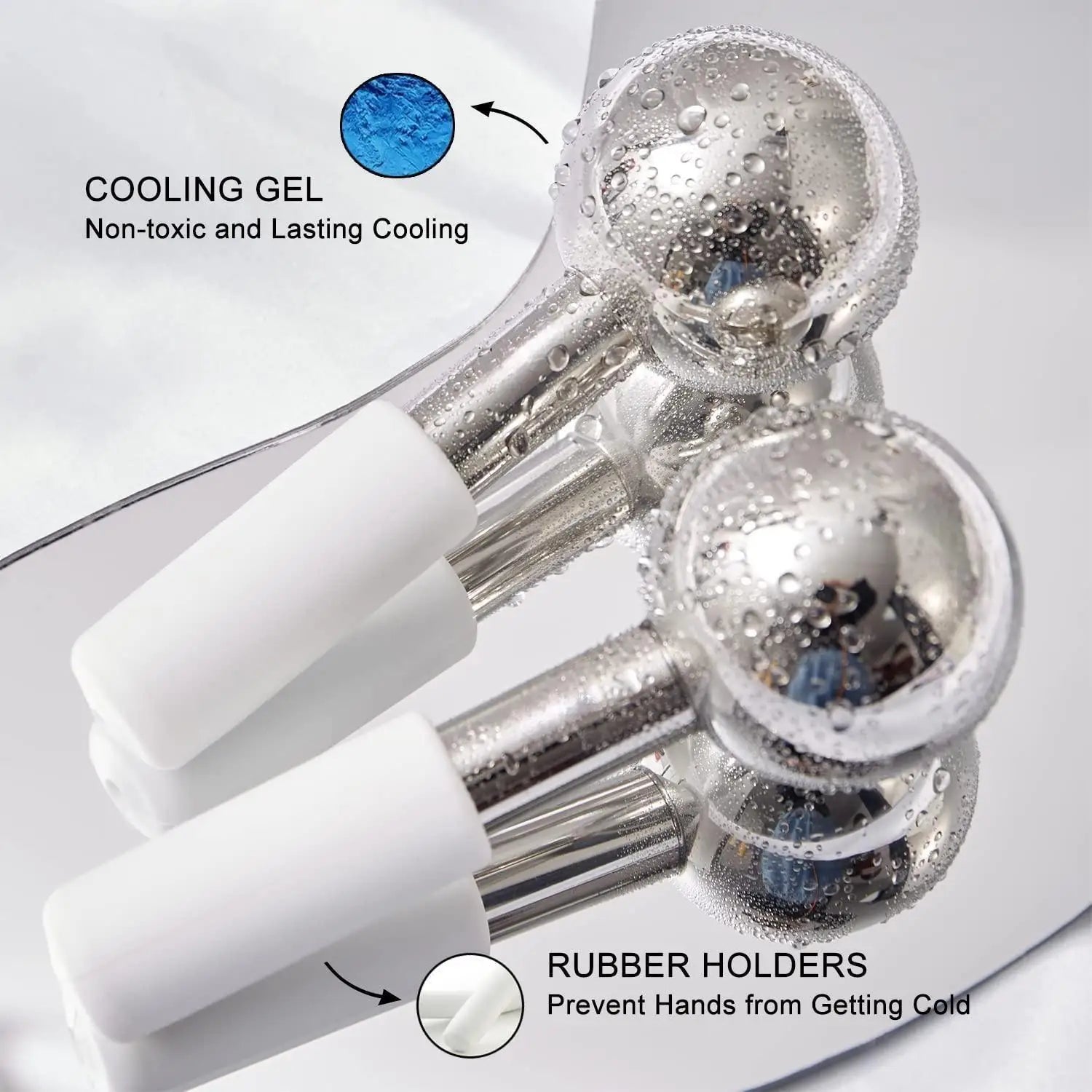 Stainless Steel Cooling Ice Globes for Facial Puffiness - 5