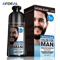 Instant Black Beard and Hair Dye Shampoo